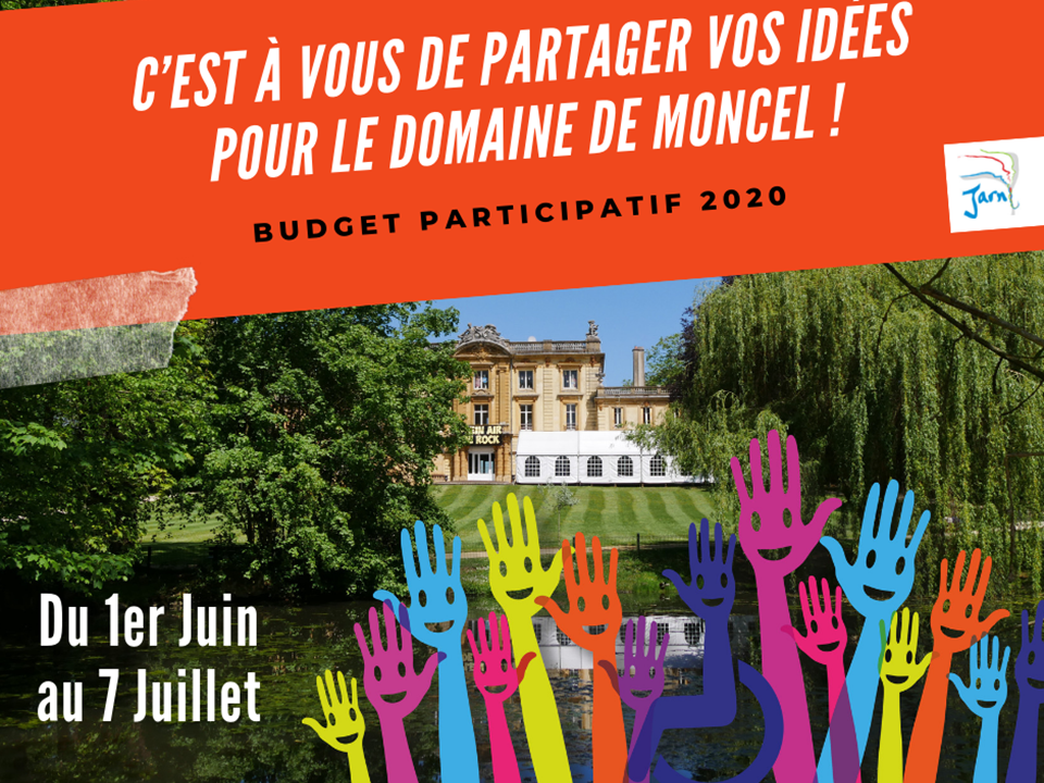 Affiche Budget participatif Jarny 2019 : en 2020, la ville de Jarny a choisi de consacrer le budget participatif au parc municipal.